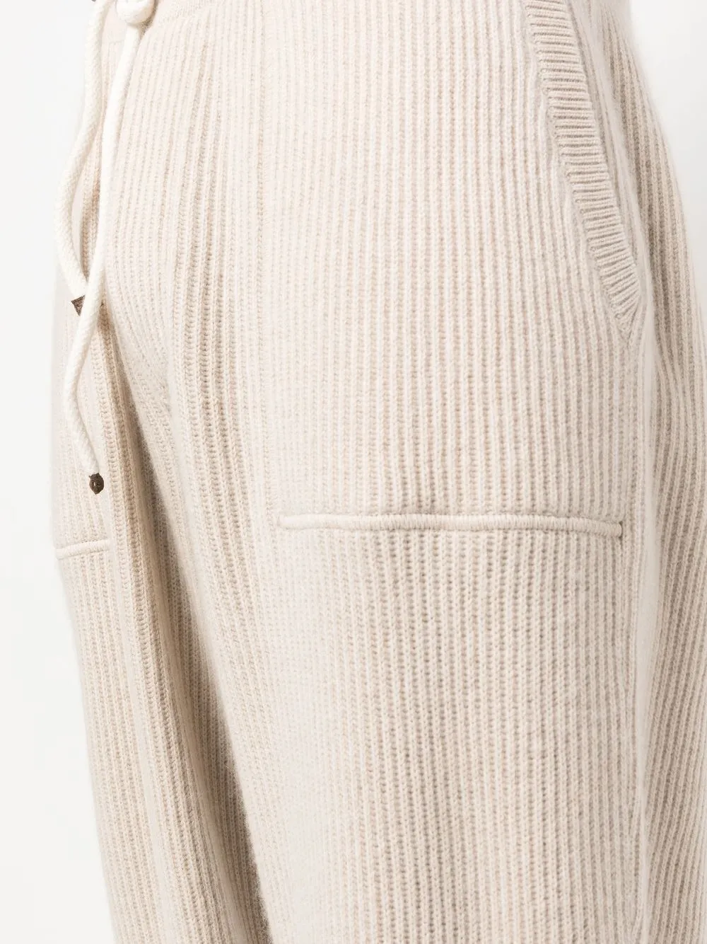 Brunello Cucinelli Drawstring-waist Cashmere Track Pants In Neutrals