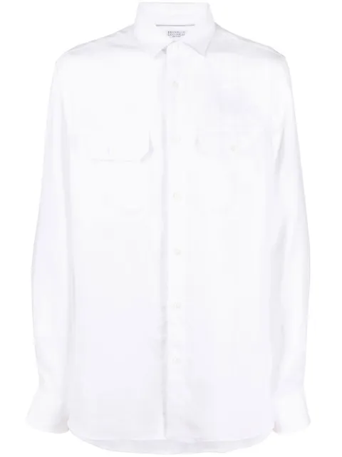Brunello Cucinelli long-sleeve button-up shirt 