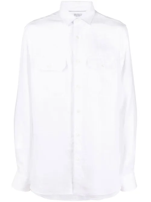 Chemise boutonnée à manches longues - Brunello Cucinelli - Modalova