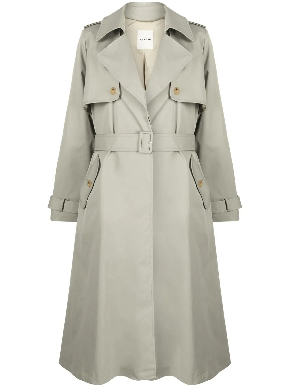 

SANDRO belted trench coat - Green