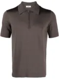 SANDRO zip-up knit polo shirt - Brown