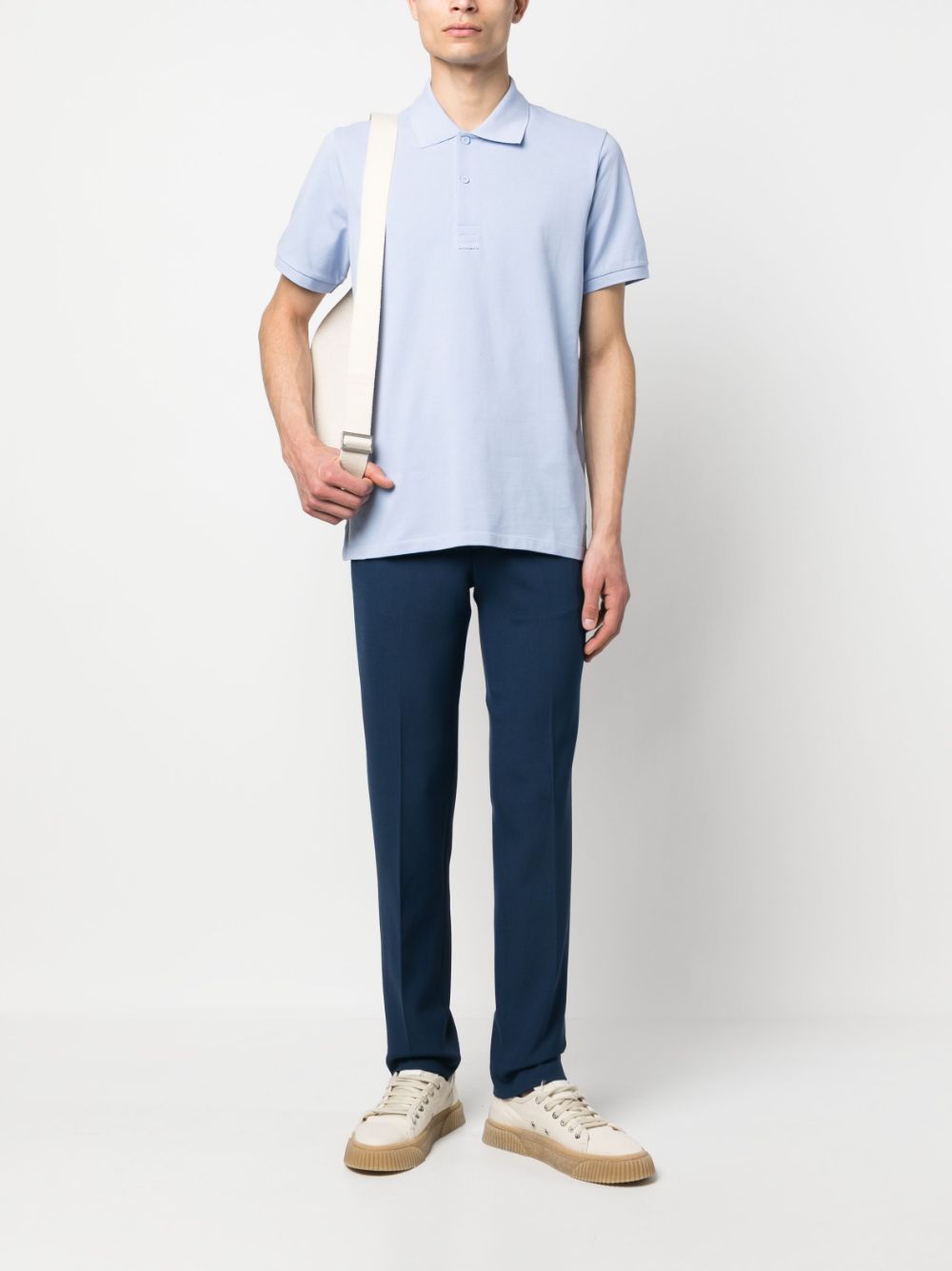 SANDRO Katoenen poloshirt - Blauw