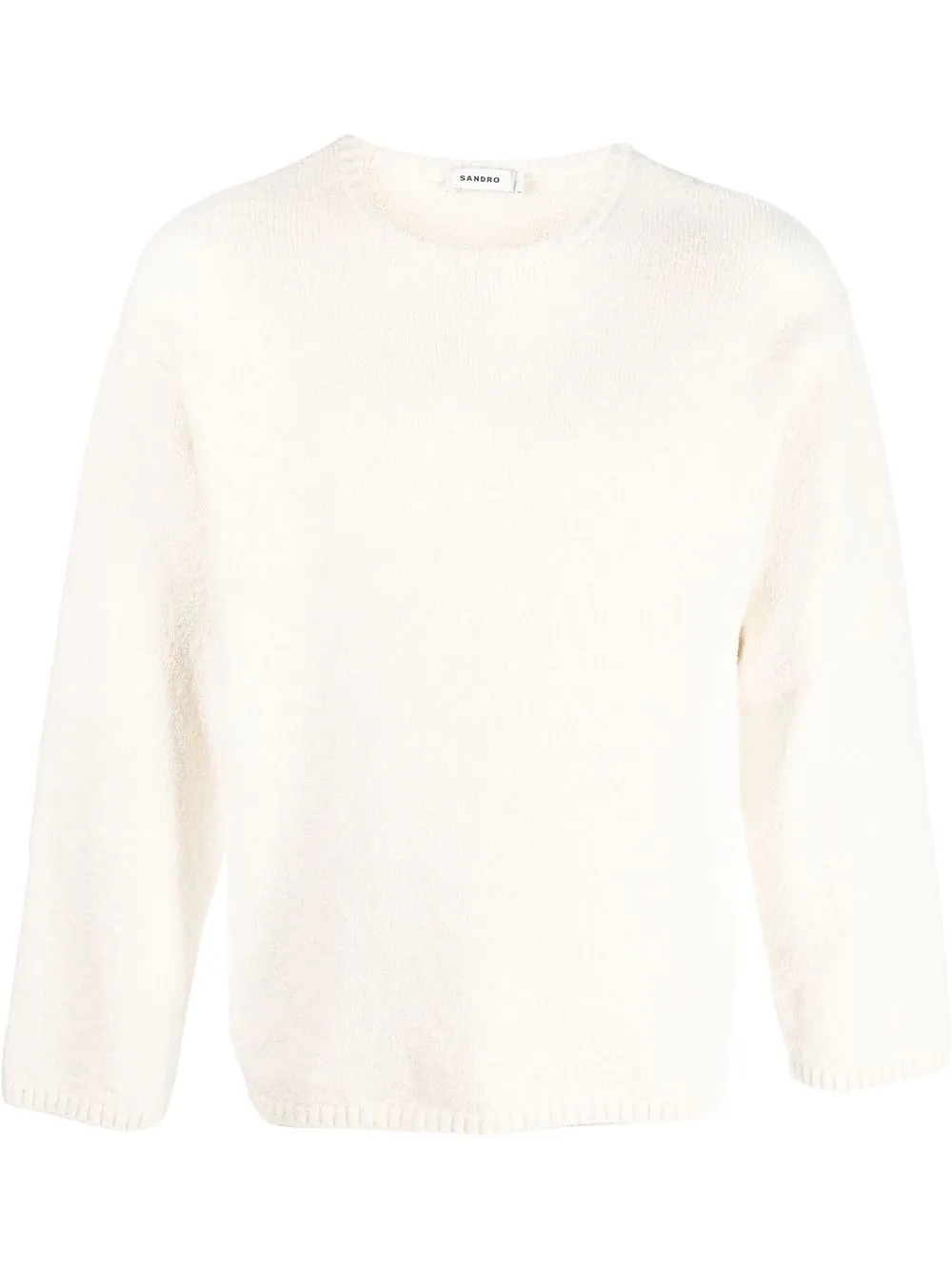 

SANDRO crew-neck bouclé jumper - Neutrals