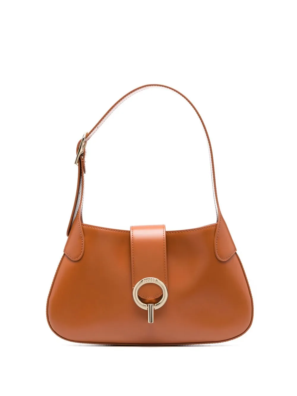 

SANDRO engraved-logo leather tote bag - Brown