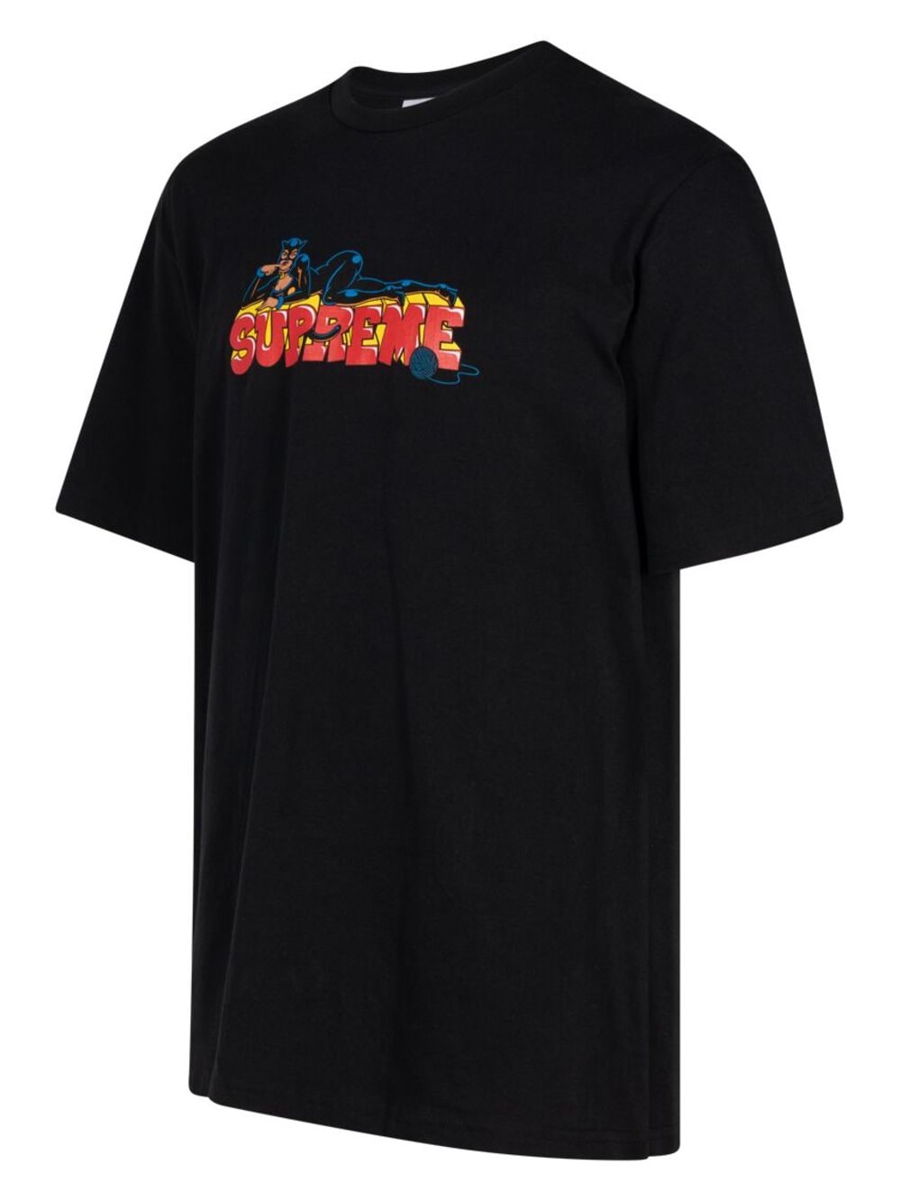 Supreme Catwoman logo-print T-Shirt - Black