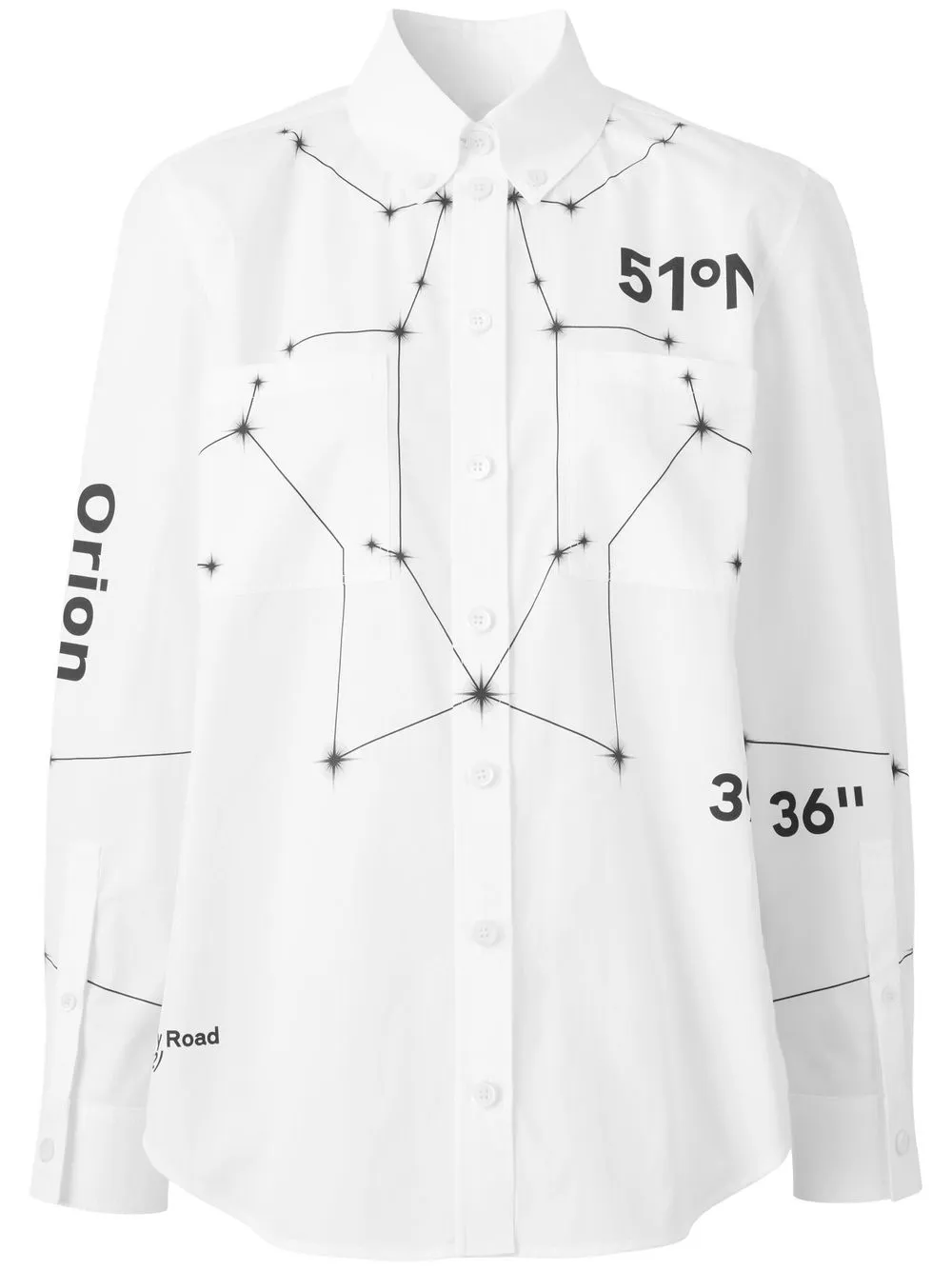 

Burberry camisa con constelación estampada - Blanco