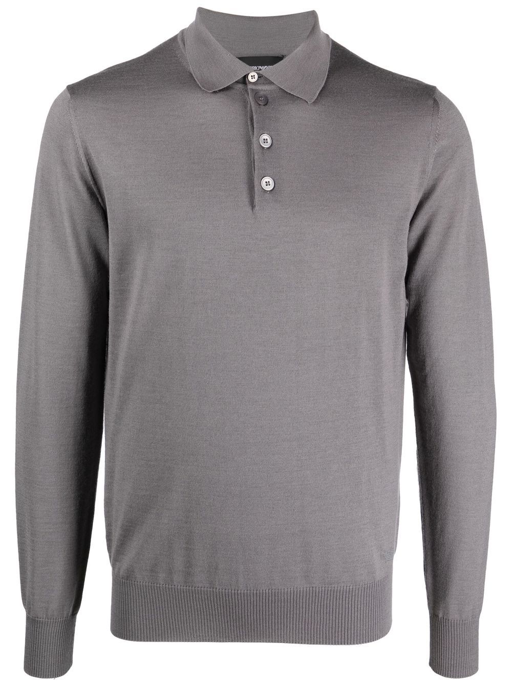 Emporio Armani knitted virgin wool polo shirt Men