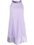 Emporio Armani wave-pattern shift dress - Purple