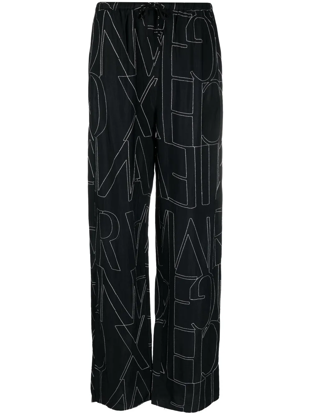 

Armani Exchange monogram-pattern elasticated trousers - Black