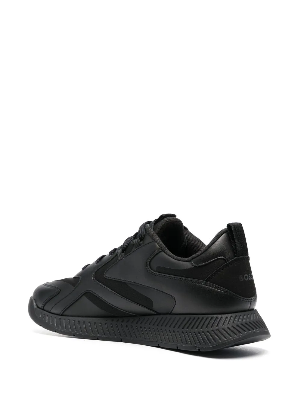 Hugo Boss Panelled Lowtop Sneakers In Black ModeSens