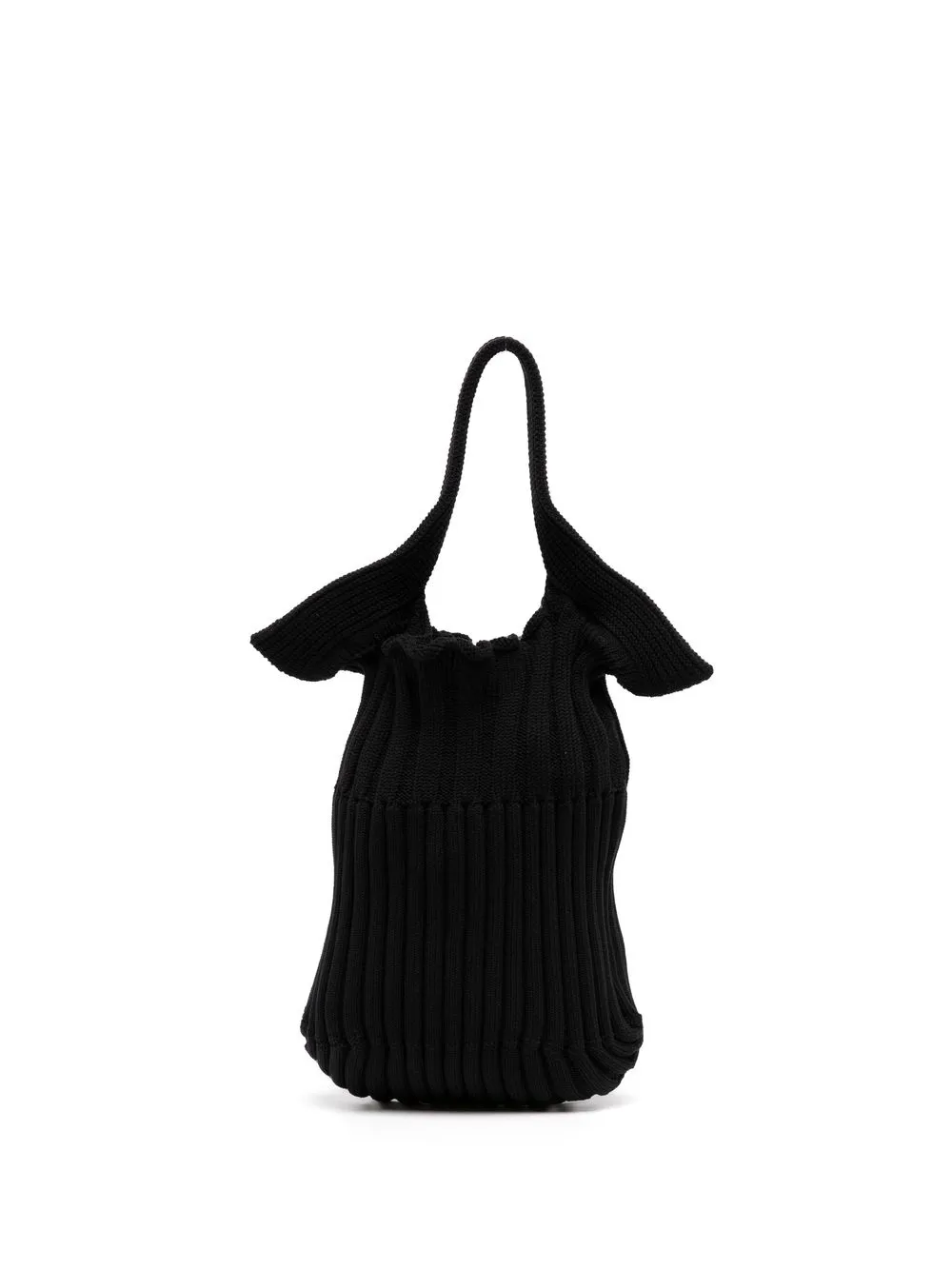 

CFCL Fluted ribbed-knit tote bag - Black