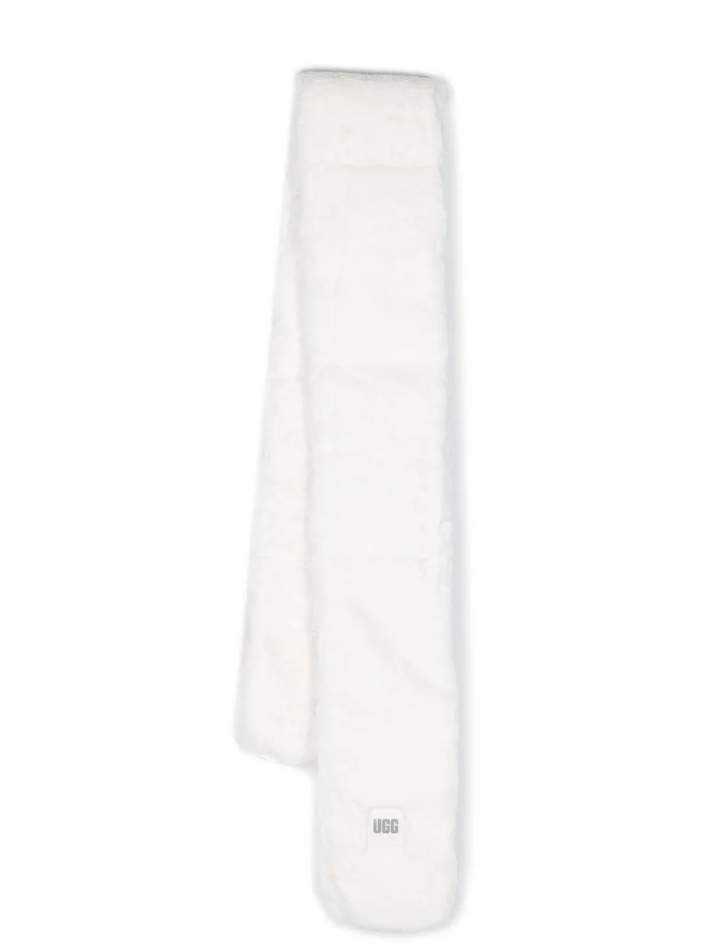 

UGG oblong faux-fur scarf - White
