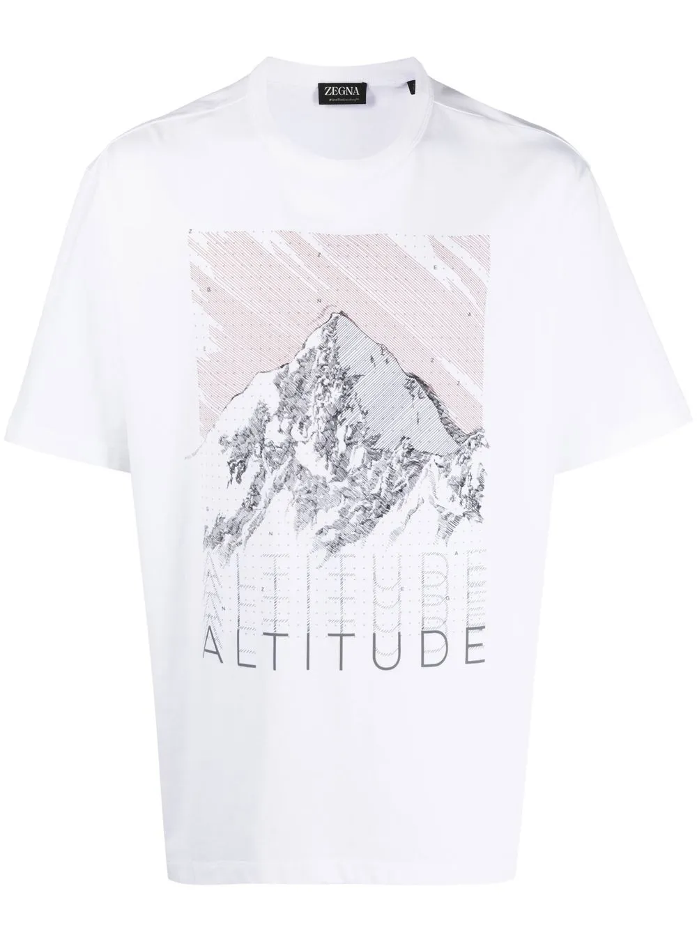 

Zegna mountain print cotton T-shirt - White