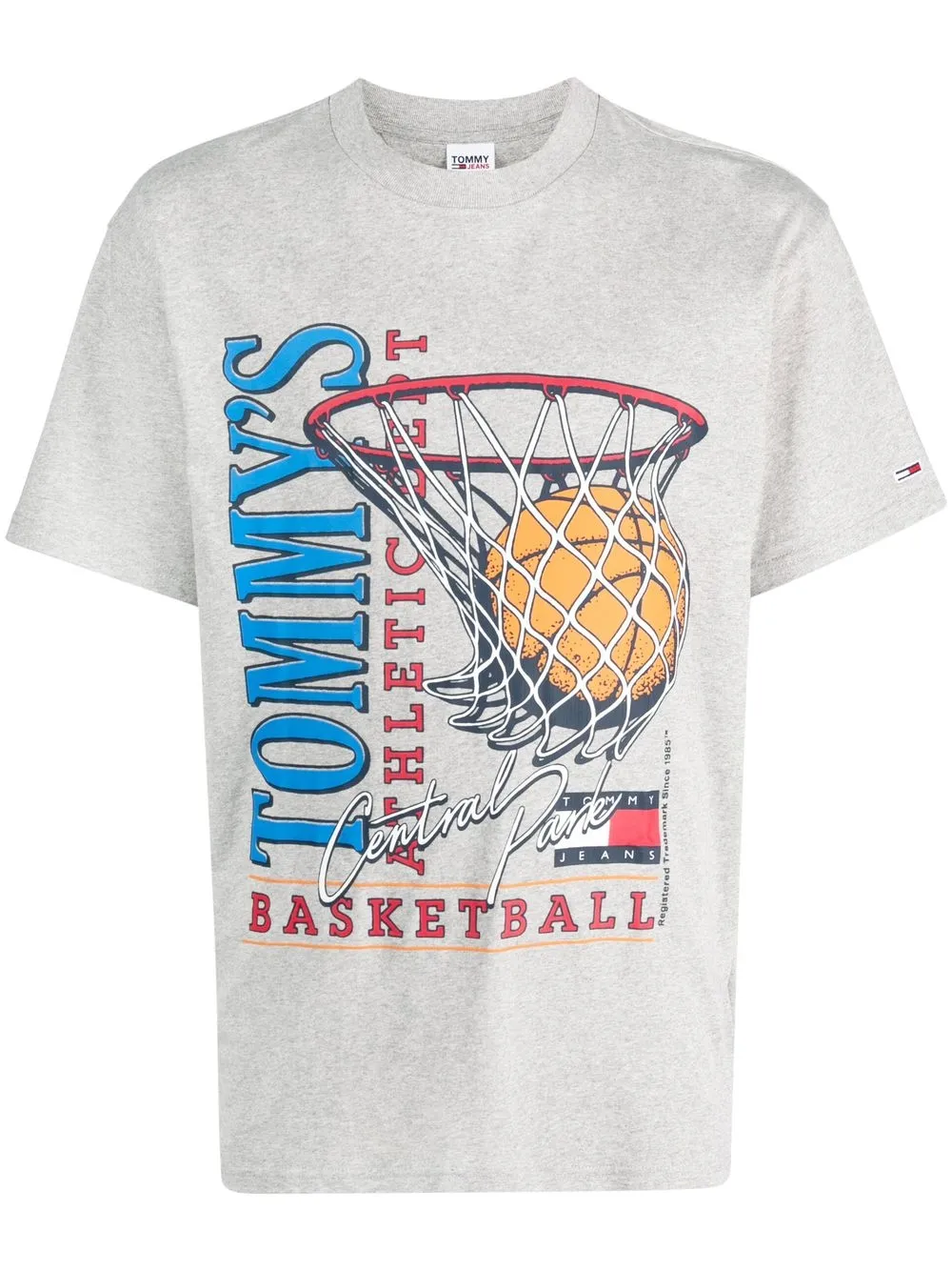 

Tommy Jeans playera con estampado gráfico del logo - Gris
