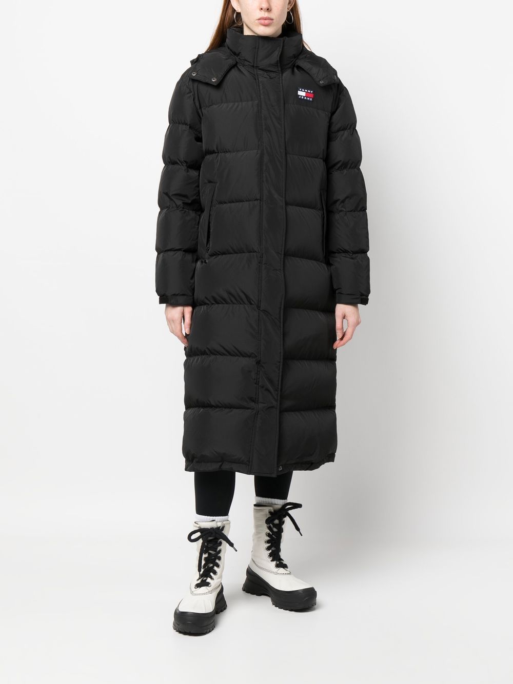 Tommy Jeans Parka met capuchon - Zwart