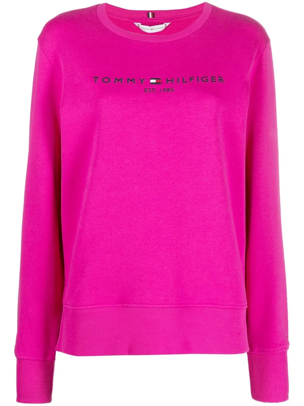 

Tommy Hilfiger logo-embroidered cotton sweatshirt - Pink