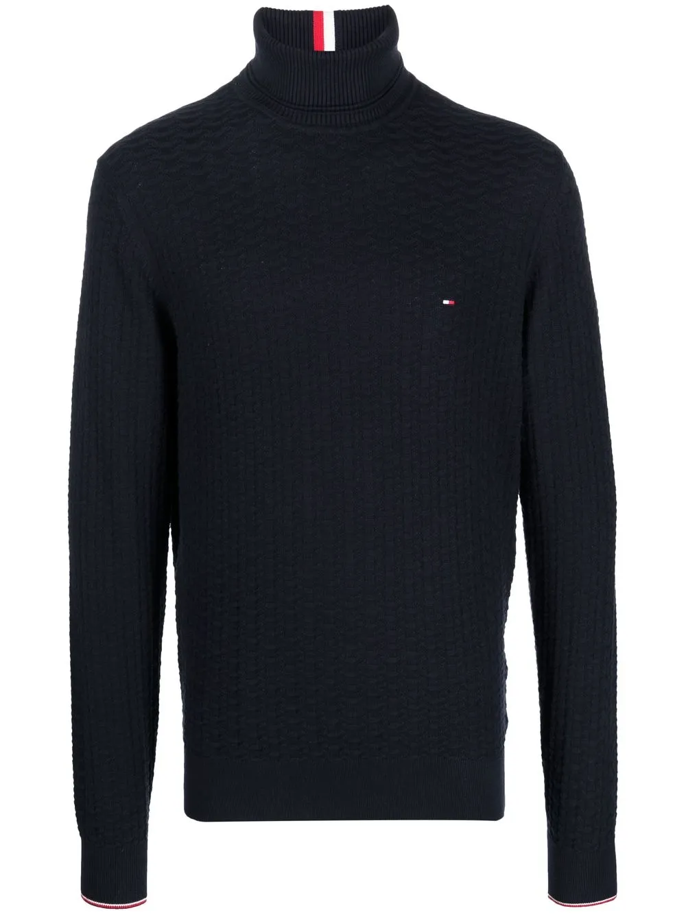 

Tommy Hilfiger logo-embroidered turtleneck jumper - Blue