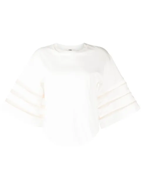 Muller Of Yoshiokubo cut-out sleeves cotton T-shirt