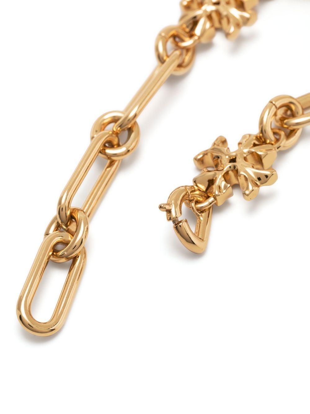 Shop Tory Burch Chunky Chain-link Bracelet In Yellow