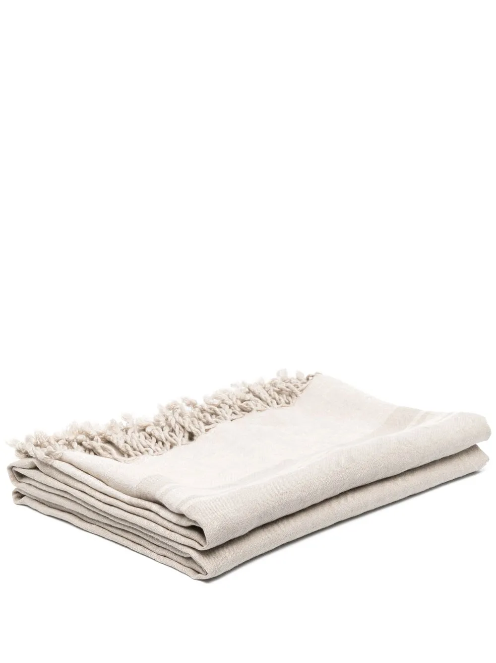 

Brunello Cucinelli striped linen towel - Neutrals