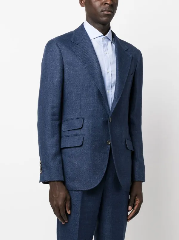 Brunello Cucinelli テーラード シングルジャケット | ブルー