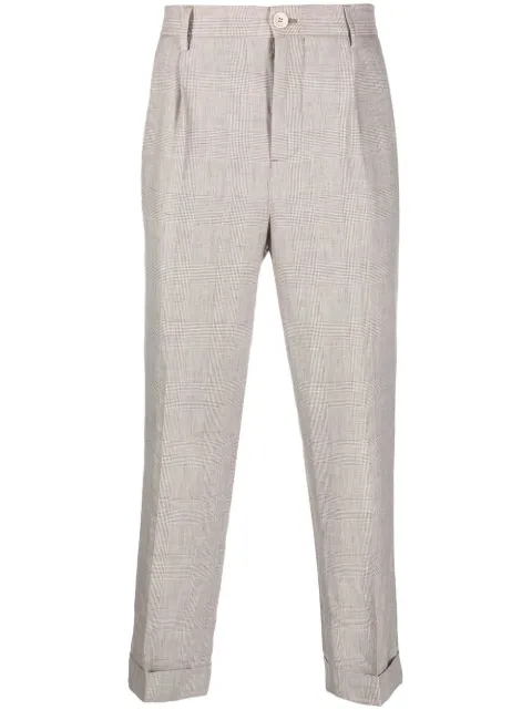 Brunello Cucinelli pantalones rectos con cuadros estampados