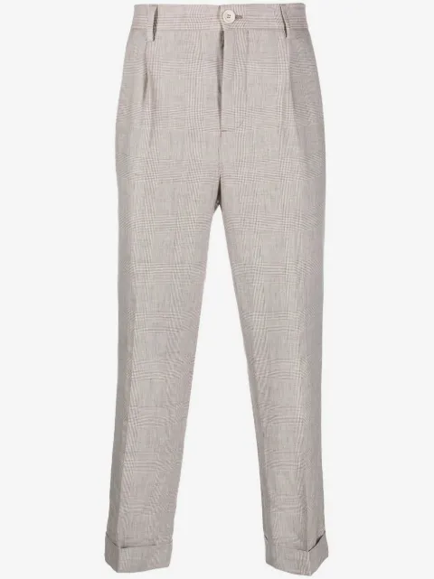 Brunello Cucinelli check straight-leg trousers