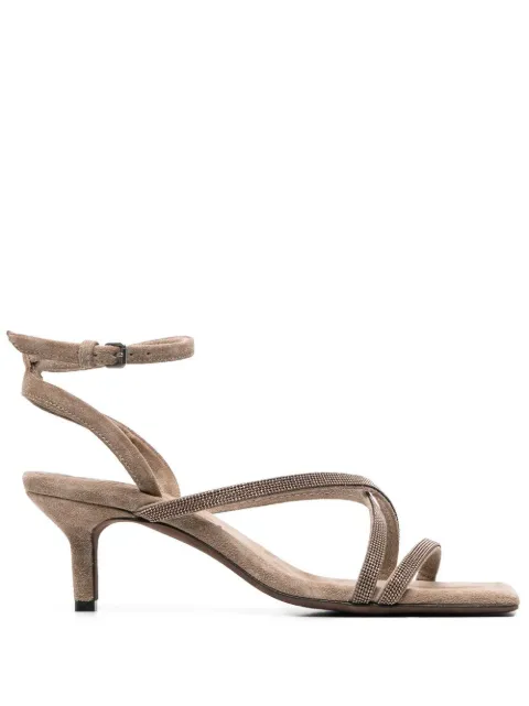 Brunello Cucinelli low-heel strap sandals 
