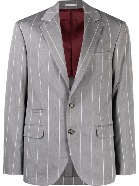 Brunello Cucinelli blazer entretejido con motivo de rayas