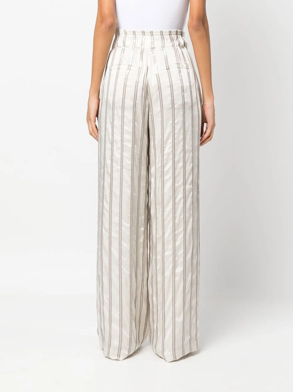 Brunello Cucinelli Gestreepte broek Wit