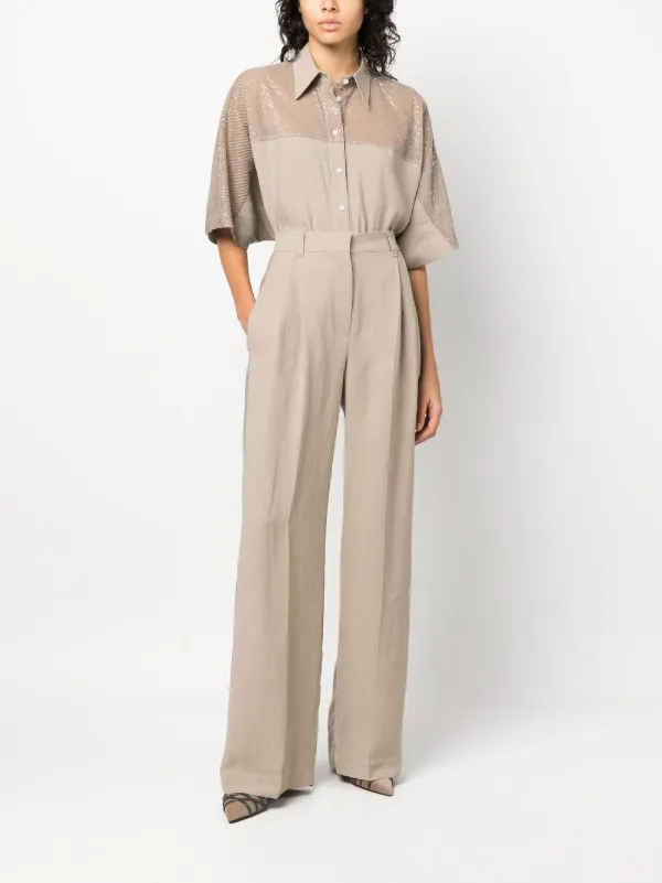 VIP【関税送料無料】希少 BRUNELLO CUCINELLI BEIGE PINK PANTS French terry A-line trousers for Girls in Pink | Brunello