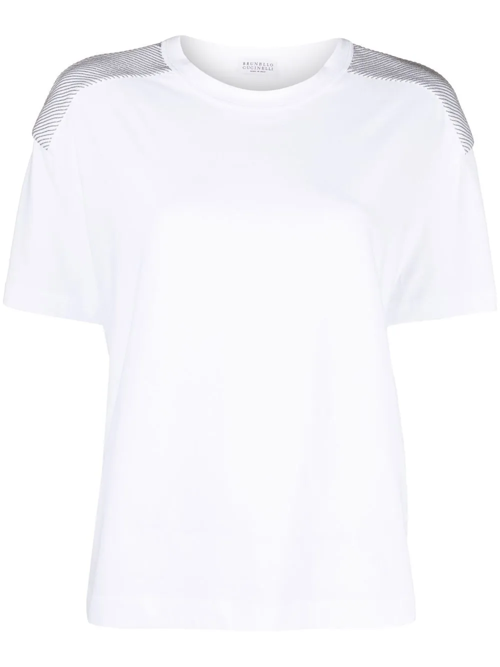 

Brunello Cucinelli bead-trim short-sleeve T-shirt - White