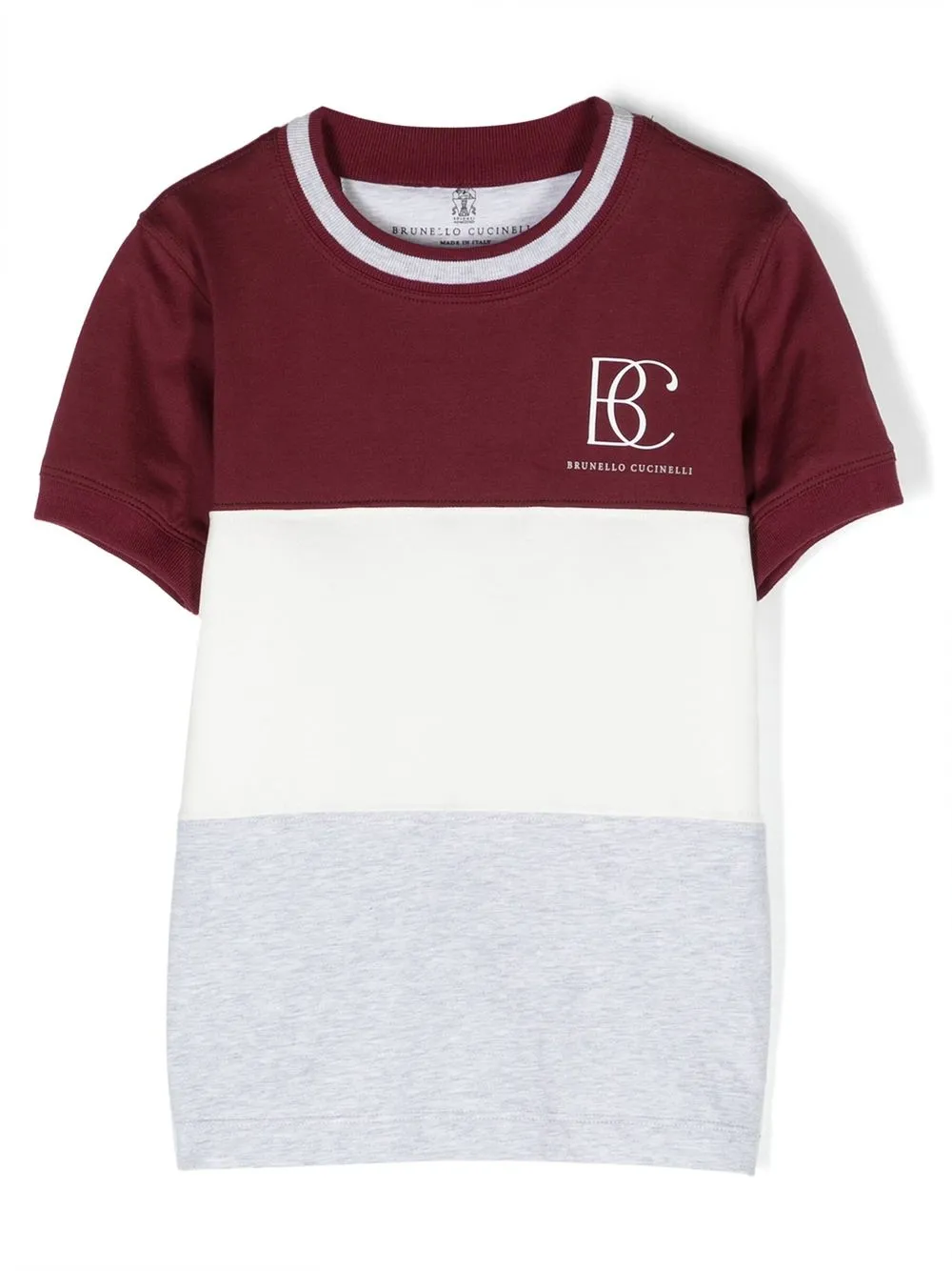 

Brunello Cucinelli Kids logo-print short-sleeved T-shirt - White