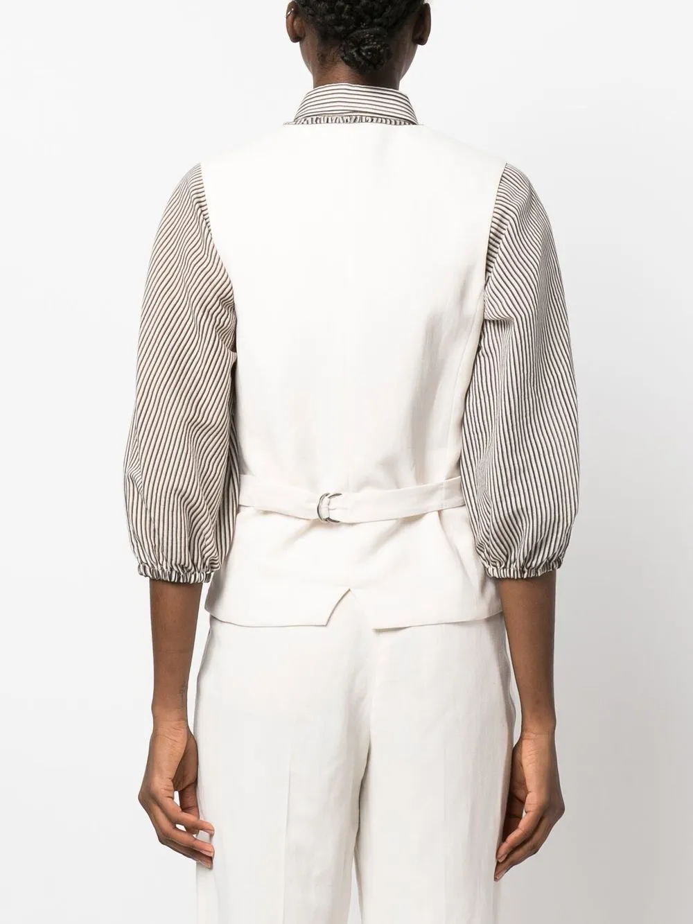 Brunello Cucinelli Single-breasted Button-up Vest In White