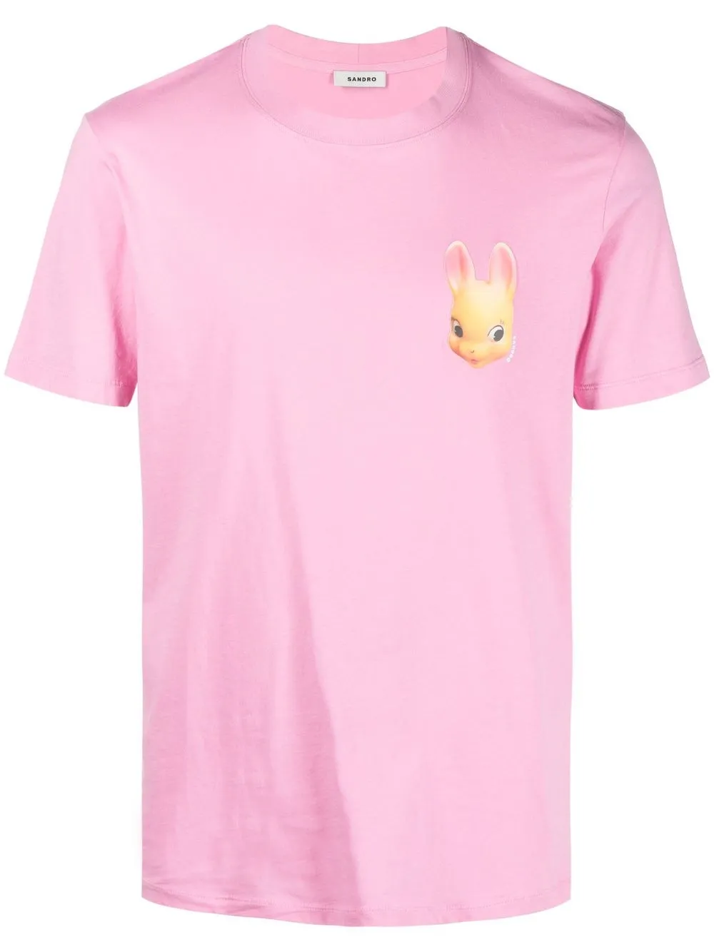 

SANDRO Bunny-print organic cotton T-shirt - Pink