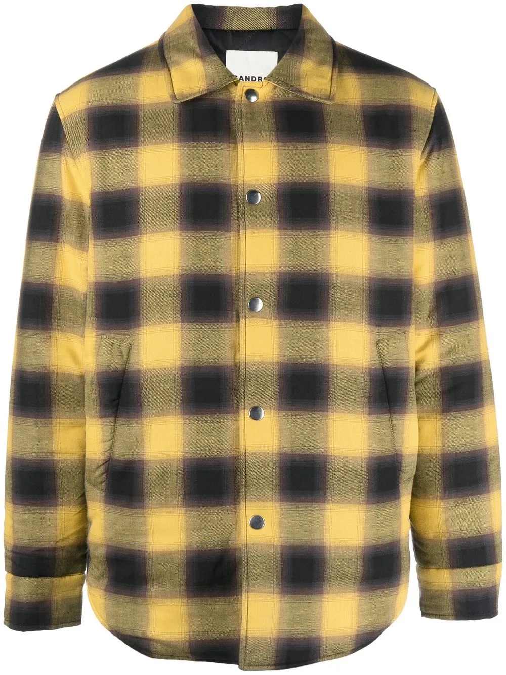 

SANDRO check-print shirt jacket - Yellow