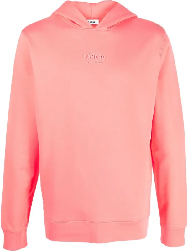 SANDRO Cotton logo-patch Hoodie - Farfetch