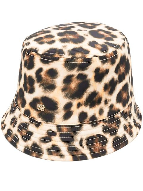 SANDRO gorro de pescador con estampado de leopardo