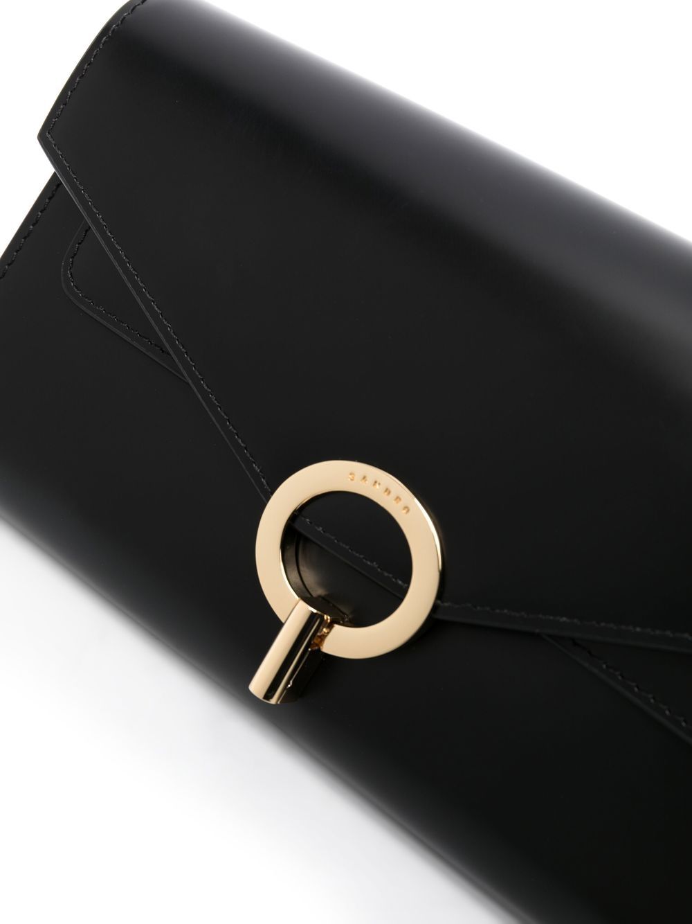 Shop Sandro Yza Chain-link Clutch Bag In Black