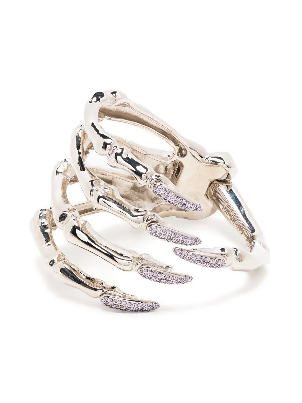 

Raf Simons Skeleton slip-on cuff - Silver