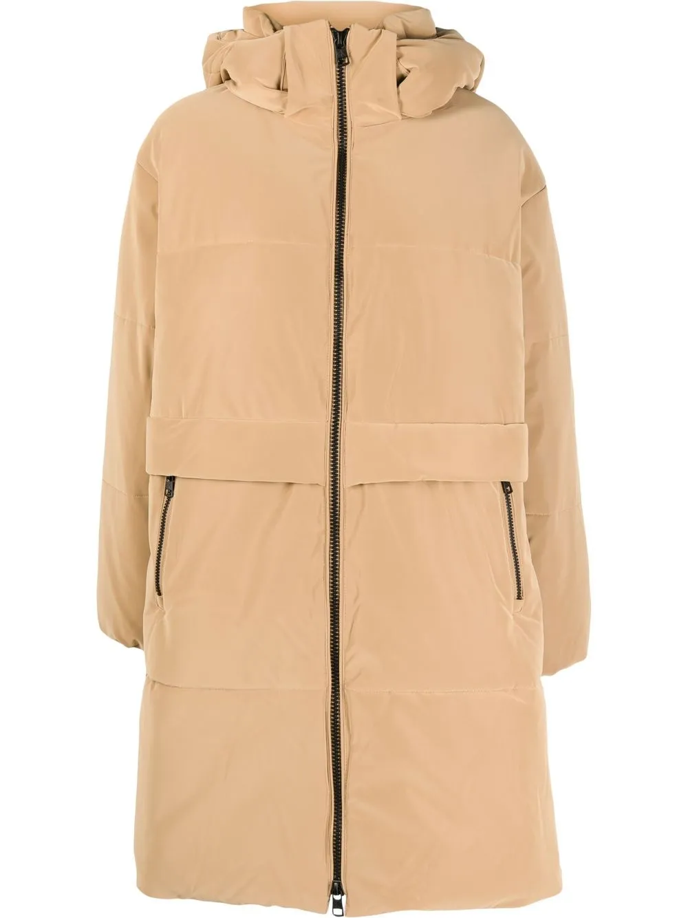 

Calvin Klein Jeans faux suede oversized puffer coat - Brown