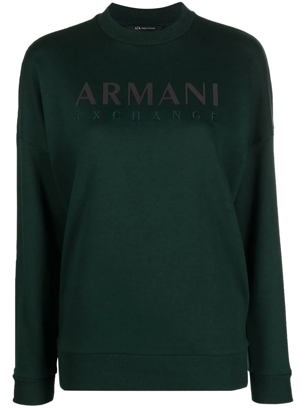 

Armani Exchange logo-print crew neck sweatshirt - Green