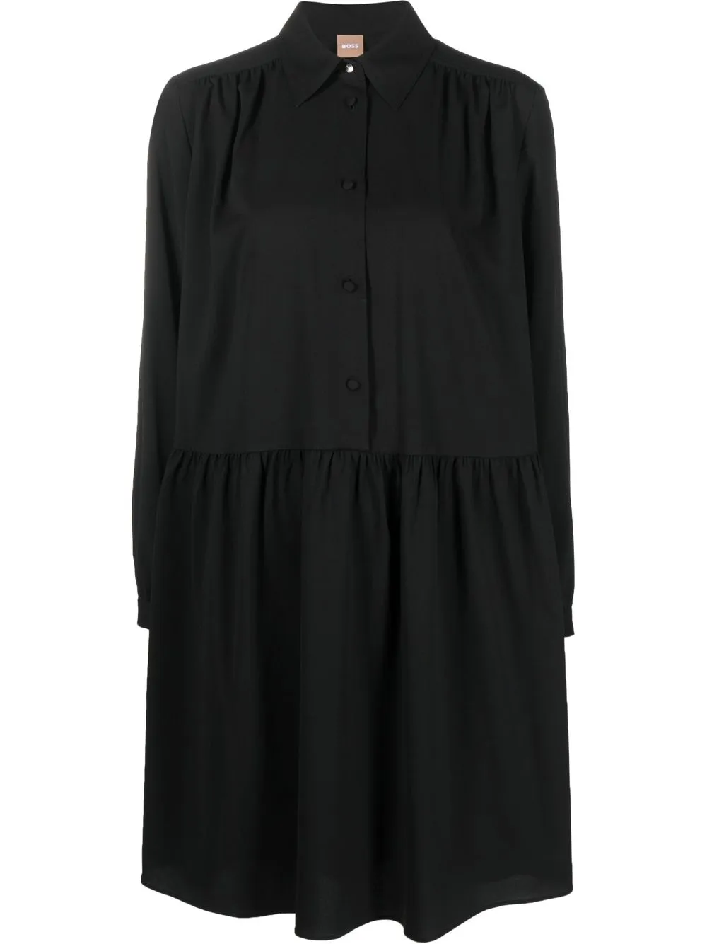 

BOSS button down long-sleeve dress - Black