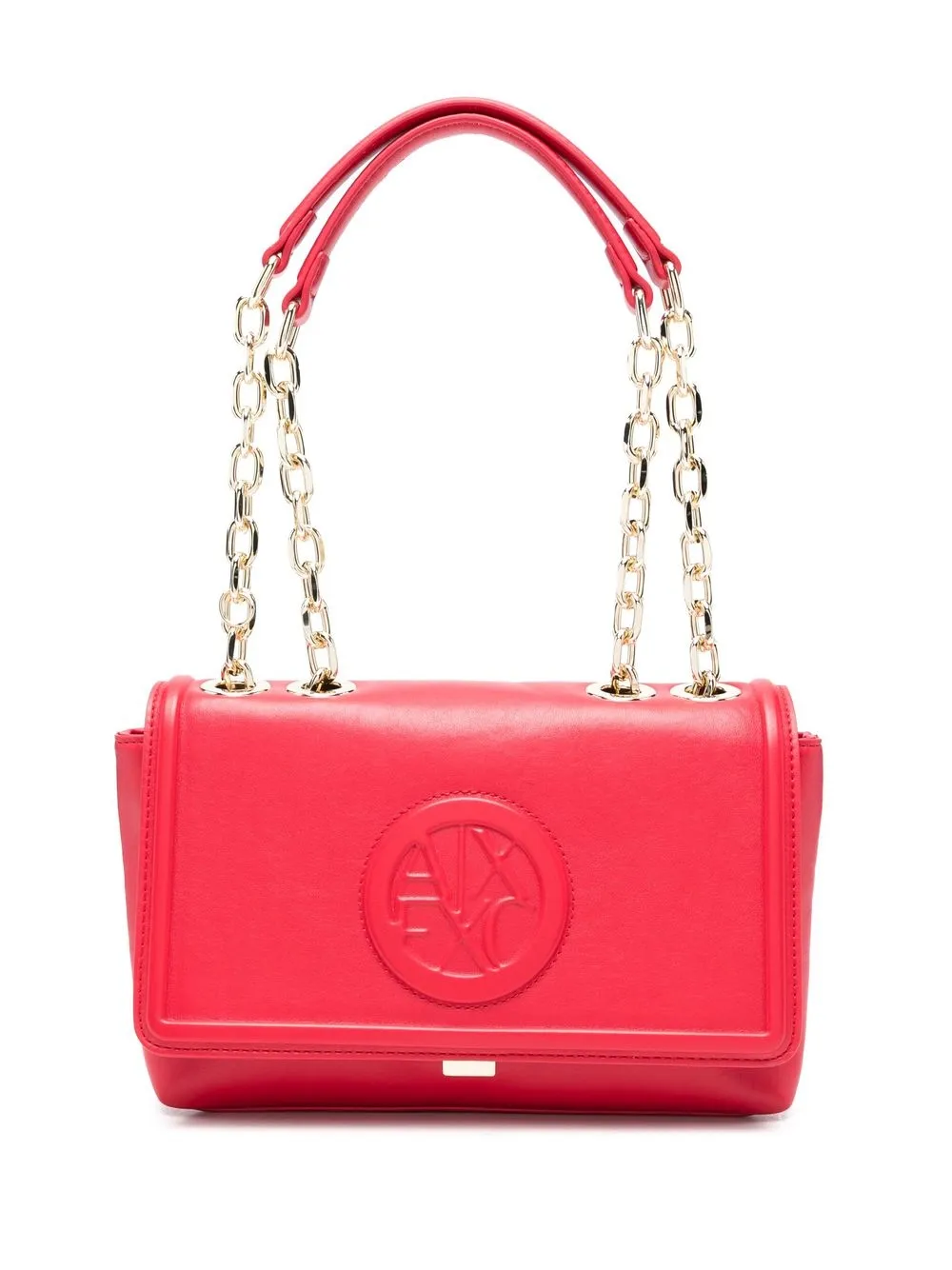 Armani Exchange Leren messengertas Rood