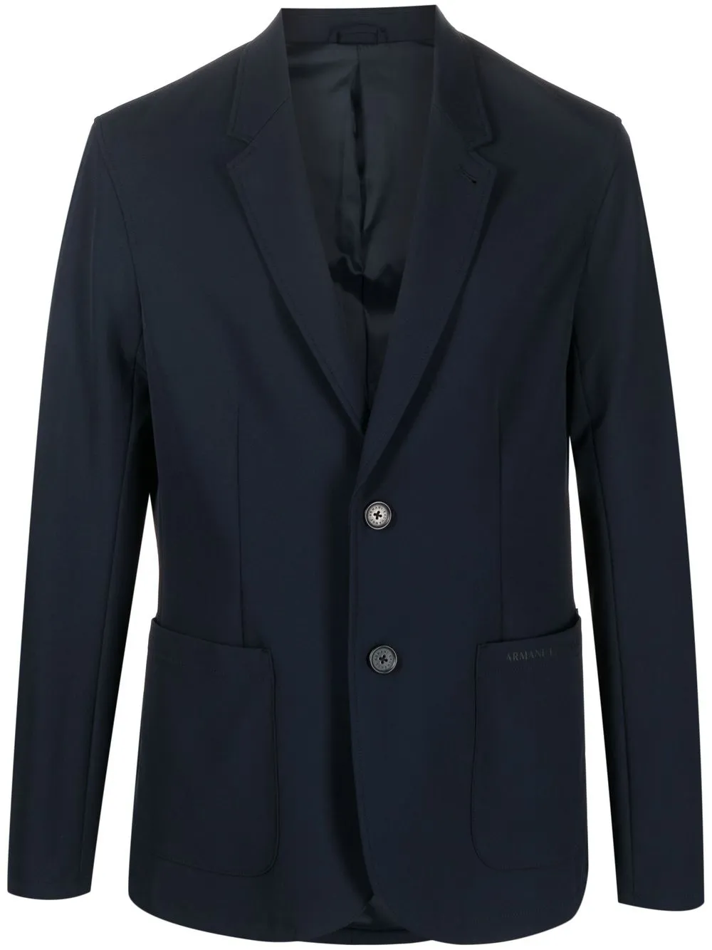 

Armani Exchange blazer con botones y logo estampado - Azul
