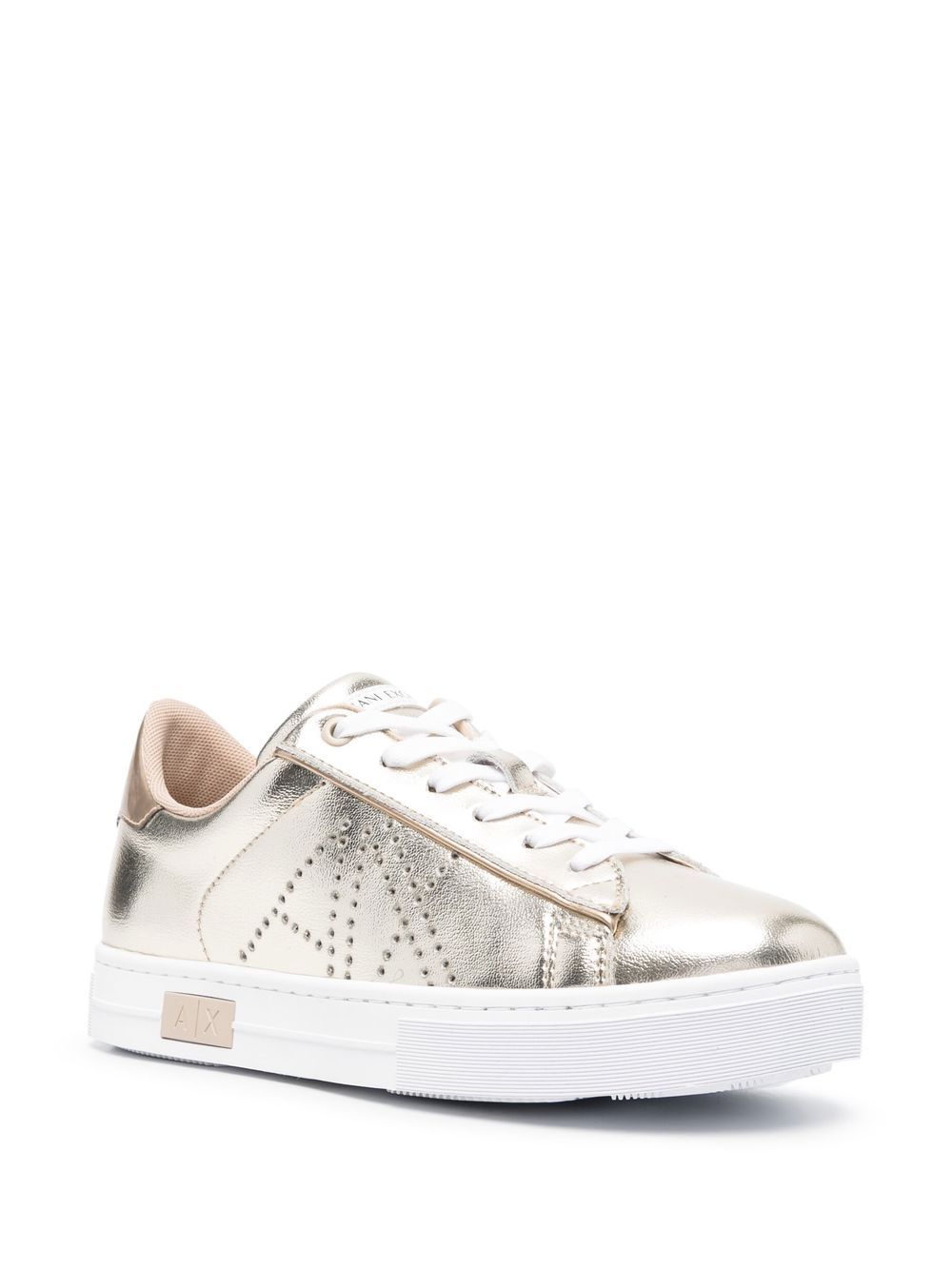 Armani Exchange Leren sneakers - Goud