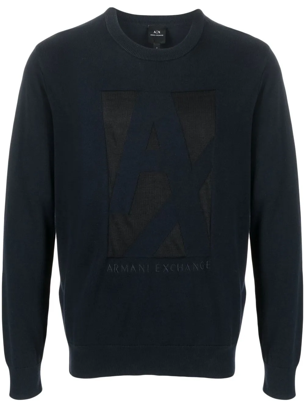 

Armani Exchange suéter con logo bordado - Azul