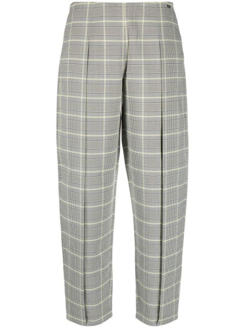 Armani Exchange check-pattern slim-cut trousers