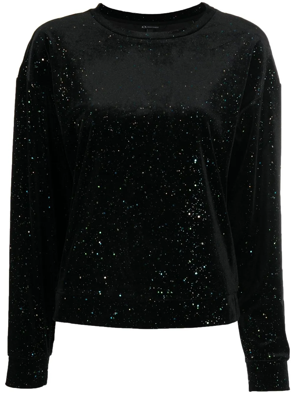 

Armani Exchange sequin-embellished crew neck sweatshirt - Black