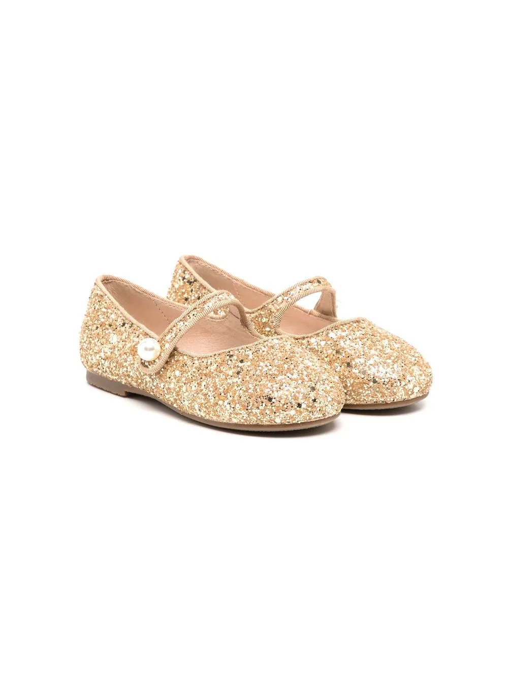 

Age of Innocence glitter-embellished ballerina shoes - Gold